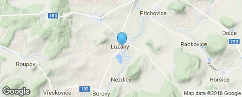 Z Borov na zámek v Lužanech.</strong> mapa