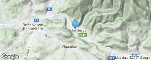 v obci Dolní Bečva</strong> mapa