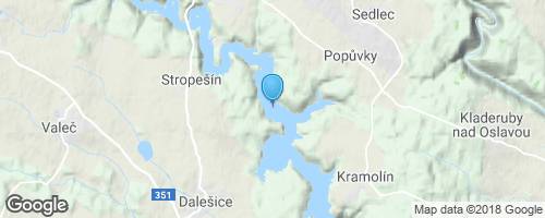 Okolo Dalešické přehrady z Kramolína do Kramolína mapa
