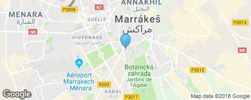 Saadské hrobky v Marrakéši</strong> mapa