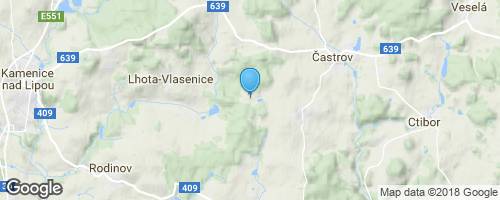 Českomoravská vrchovina</strong> mapa