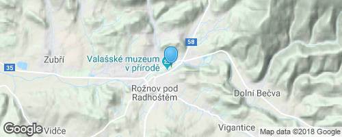 Valašské muzeum</strong> mapa