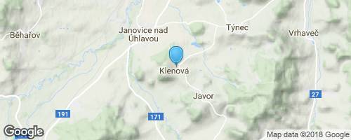 Hrad a zámek Klenová a něco z okolí.</strong> mapa