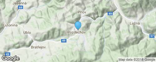 Okruh z Pozděchova až k Horním Lačnovským skalám mapa
