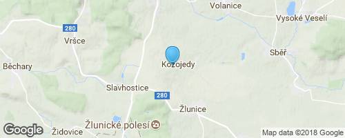 Kozojedy - dřevěný kostel sv. Václava</strong> mapa