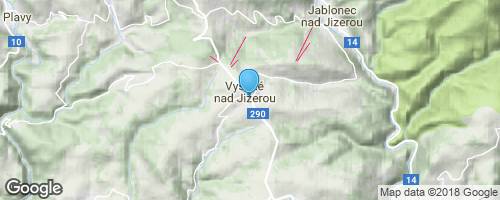 Mezi Kamenicí a Jizerou</strong> mapa