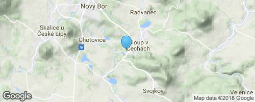Sloup v Čechách - Nový Bor - Havraní skály a zpět mapa