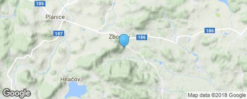 Románská rotunda ve Zborovech.</strong> mapa