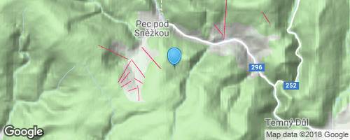 Krkonoše - Červenokostelecká chata,Thámovy boudy, Sosnova farma, Černohorské rašeliniště</strong> mapa