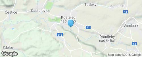 Kostelec nad Orlicí - koupaliště</strong> mapa