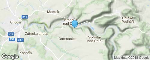 Orlík - hrádek</strong> mapa