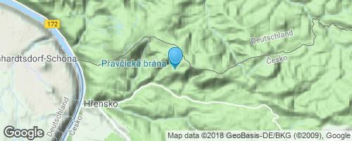 Pravčická brána</strong> mapa