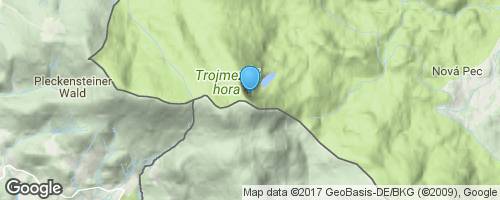 Plechý, Trojmezí, Plešné jezero</strong> mapa