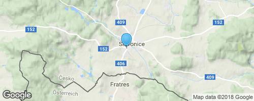 Slavonice - železniční stanice</strong> mapa