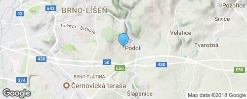 Podolí - boží muka u cesty k osadě Kandie</strong> mapa