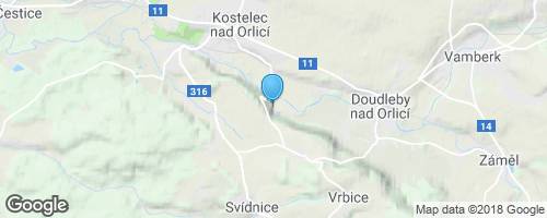 Podhorný mlýn - Vrbice - Vrbická studánka - Potštejn - Doudleby - Podhorný mlýn mapa