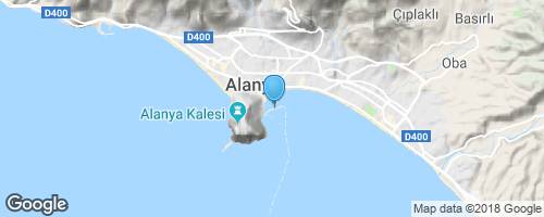 Alanya - turecká riviéra</strong> mapa