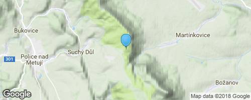 Skalní vyhlídky Broumovských stěn ze Slavného</strong> mapa