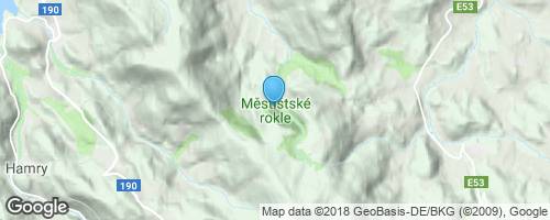 Šumavské Městišťské rokle.</strong> mapa