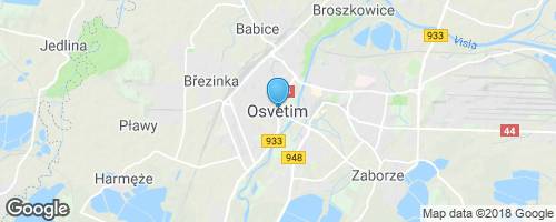 Osvětim, koncentrační tábor</strong> mapa