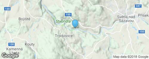 Okružní trasa v okolí Stvořidel na Sázavě</strong> mapa