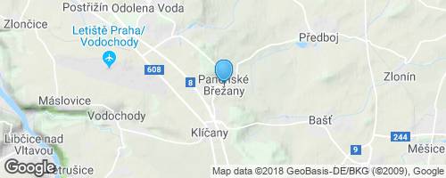 Panenské Břežany</strong> mapa