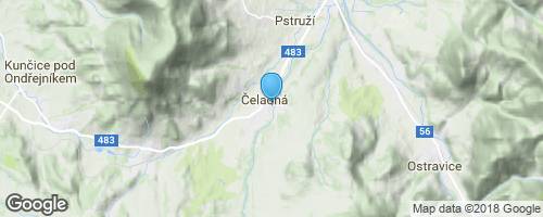Čeladná-golfofé hřiště-Kunčice pod Ondřejníkem</strong> mapa