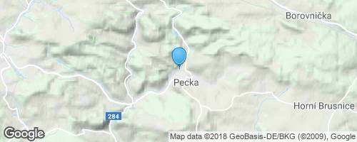 Pecka, hrad i okolí</strong> mapa