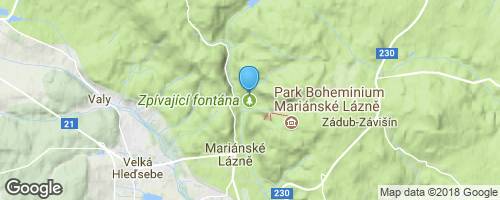 Úžasná show - Zpívající fontána v Mariánských Lázních</strong> mapa
