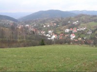 Obec Zděchov: Pohled na obec z horňanska