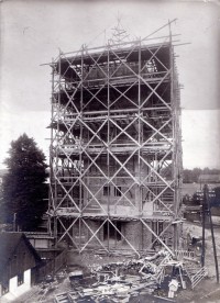 Stavba vodárenské věže 1924