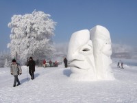 Beskydy - ledové sochy na Pustevnách