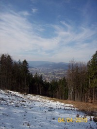 Předjaří-výhled z KřížévéhoVrchu na město Jeseník