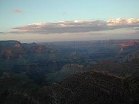 grand canyon, zapad slunce