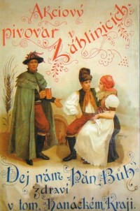 Reklamní plakát od Mikoláše Alše z roku 1896 (olejem vymaloval V. Bartoněk)