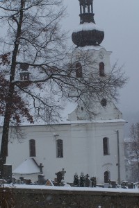 Kostel sv.Jana Nepomuckého / 1777 - 1779 / v podvečerním světle.