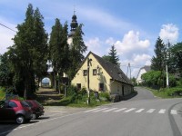 Střed obce Dlugopole Gorne