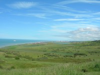 Pohled z Cap Gris-Nez, vpravo Calais