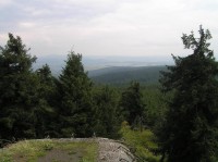 Pohled z bunkru na Anenském vrchu
