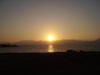 Západ slunce nad ostrovem