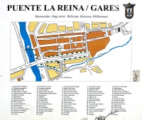 Plán Puente la Reina - snímek informační tabule