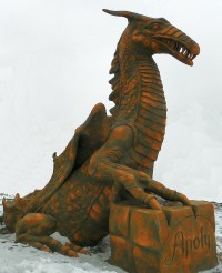 Drak Aron – betonová socha od Olšiaka