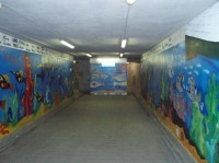 Otrokovice: podchod na 2. nástupiště na nádraží v Otrokovicíc 