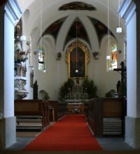 Bohuňovice: Interiér kostela
