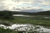 Masiv Rondane 03- tábořiště Folldal Fricamping, řeka Grimse