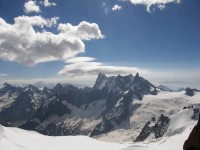 Aiquille du Midi - pohled z vrcholu