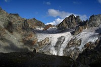 Pohled na ledovec Vedretta di Felaria Ovest