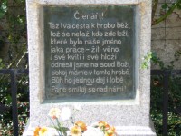 detail desky na hrobě J.Š.Baara