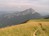 Poludňový grúň - pohled z vrcholu na Rozsutce (srpen 2010) 