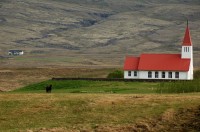 tradiční islandský kostelík